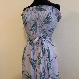 Blue Blush // purple strapless jumpsuit